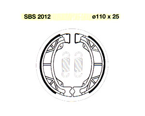 Front brake shoes set SBS - 2012 - ATC HONDA 125/185/200 TRX