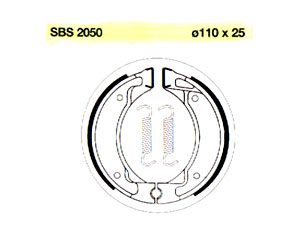 Rear brake shoes SBS - 2050 - ATC YAMAHA YT60
