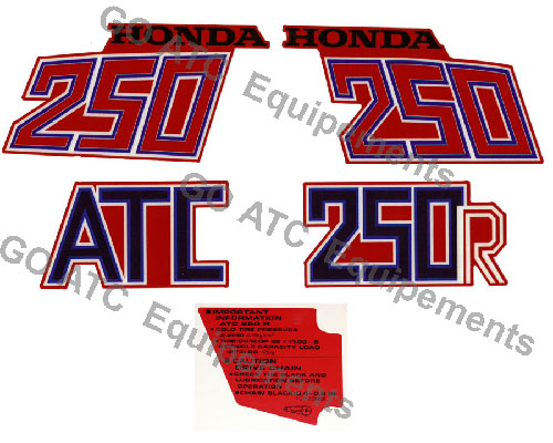 STICKERS ATC HONDA 250R 1982
