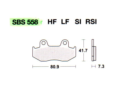 Brake pad SBS - 558SI - ATC HONDA 250/350