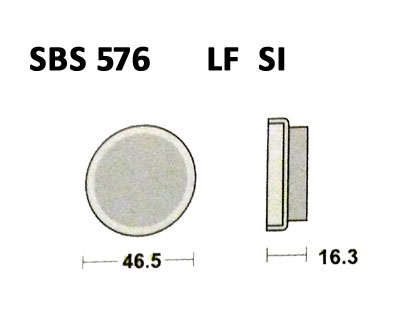 Plaquette de frein arrière SBS - 576 LF- ATC YAMAHA YT175-200 YTM225