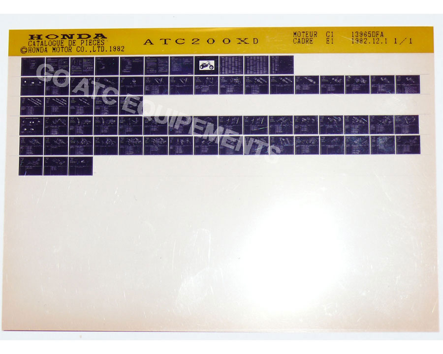 Microfiche HONDA ATC 200XD - 1983 Used