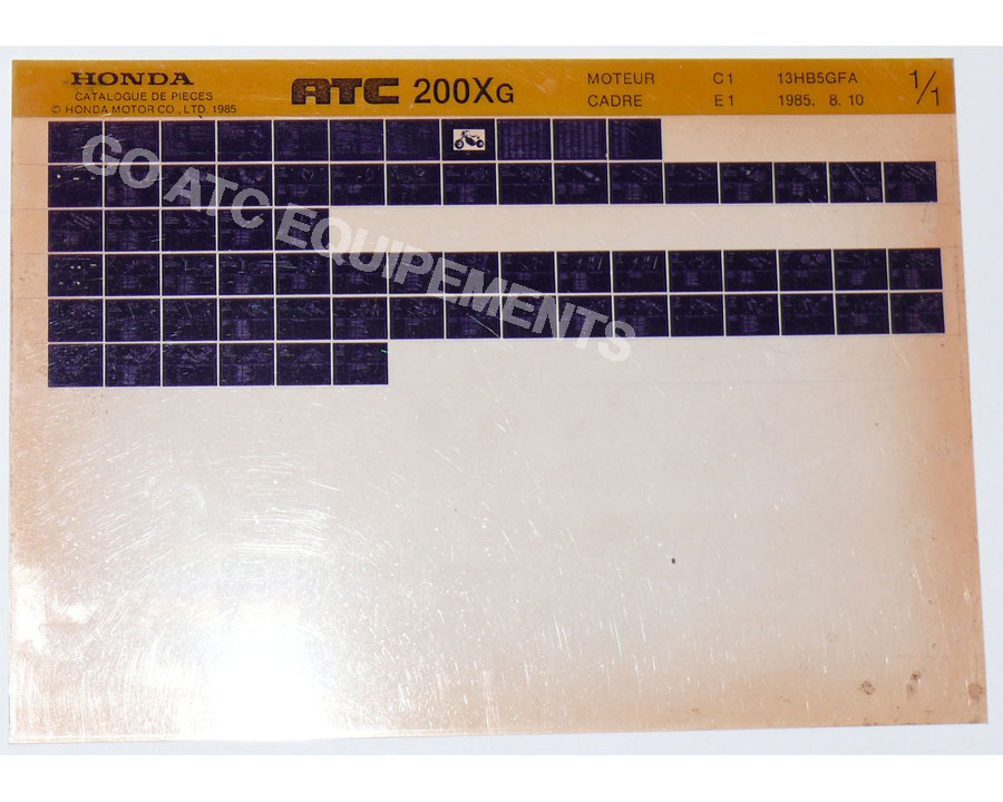 Microfiche HONDA ATC 200XG - 1986 Used