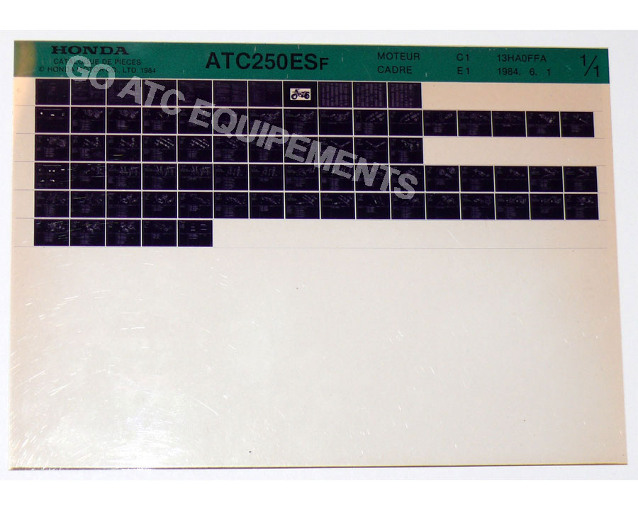 Microfiche HONDA ATC 250ESF - 1985 Used