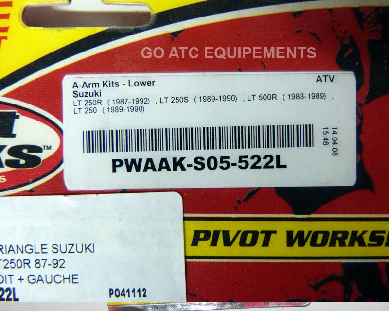 Kit roulement triangle inf neuf SUZUKI LT 250R/S LT 500R 87-92 – Image 2